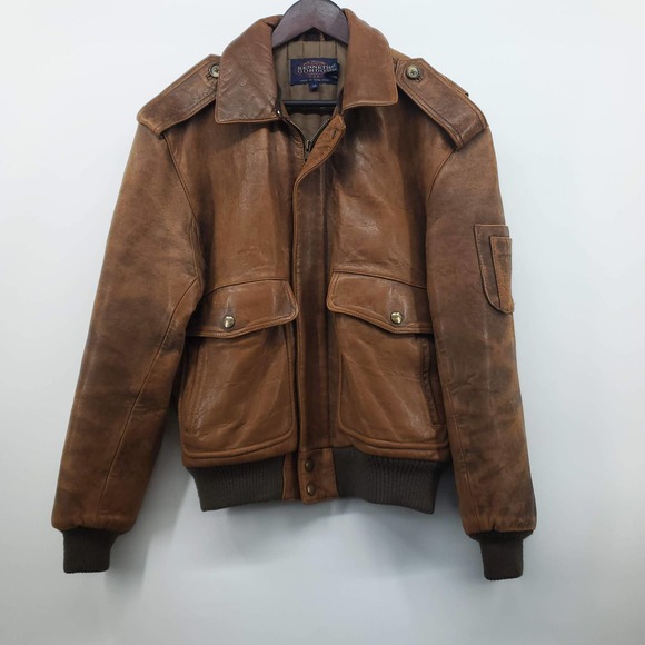 Kenneth Gordon Other - Kenneth Gordon Soft Leather Aviator Flight Maverick Bomber Jacket Vintage 80s S